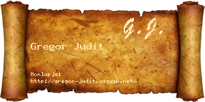 Gregor Judit névjegykártya